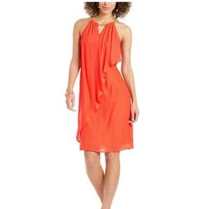 Macy's coral dress medium new with tags